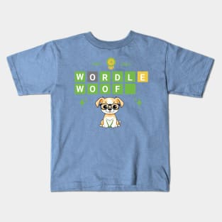 Wordle Woof Funny Puppy Dog Lover Kids T-Shirt
